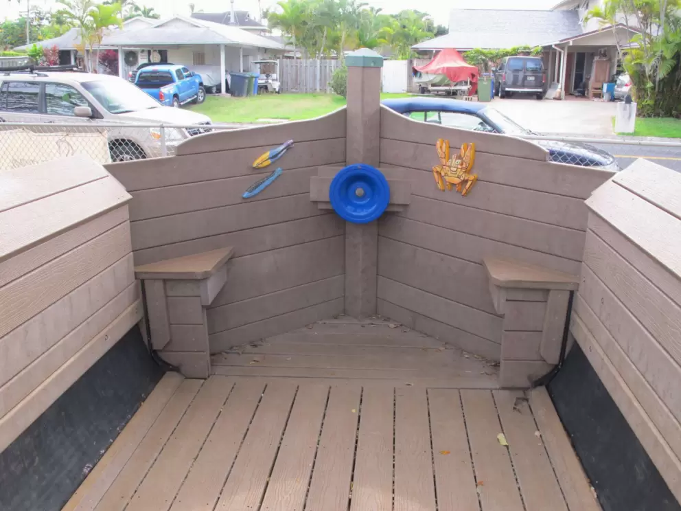 Boat to steer.