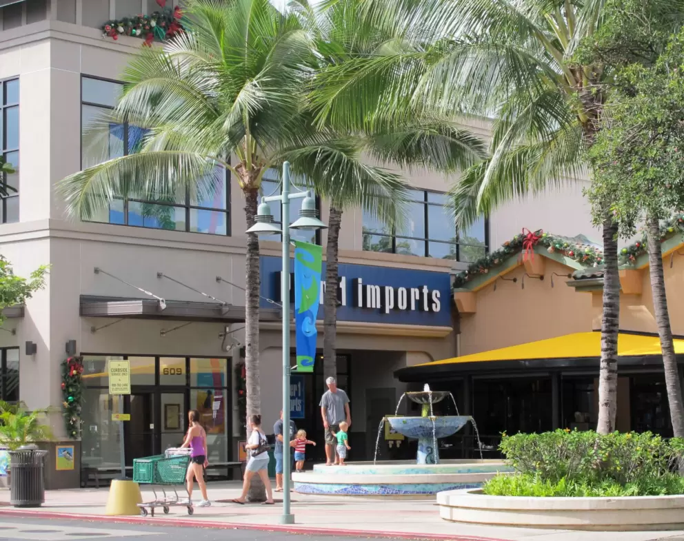 Pier One Imports. There's also a California Pizza Kitchen.