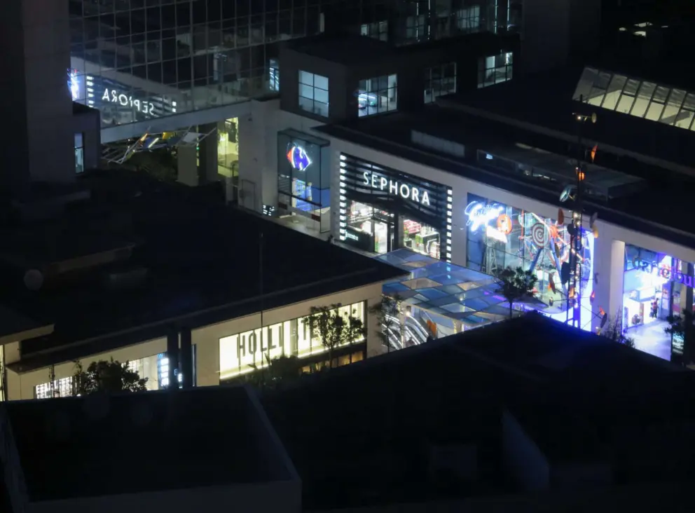 Glories Mall from above. 