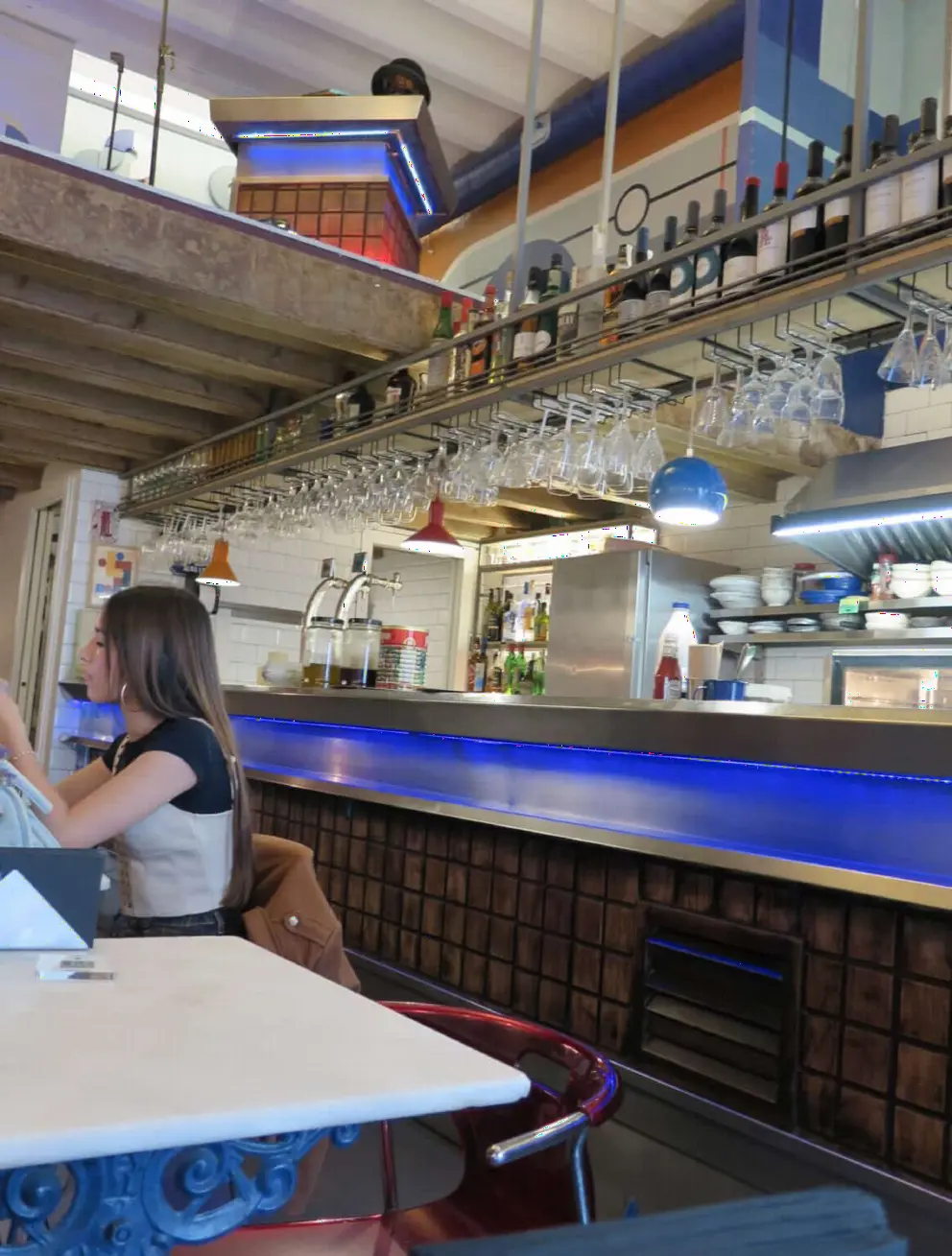 Inside Alma Loca, a youthful restaurant with amazing food!