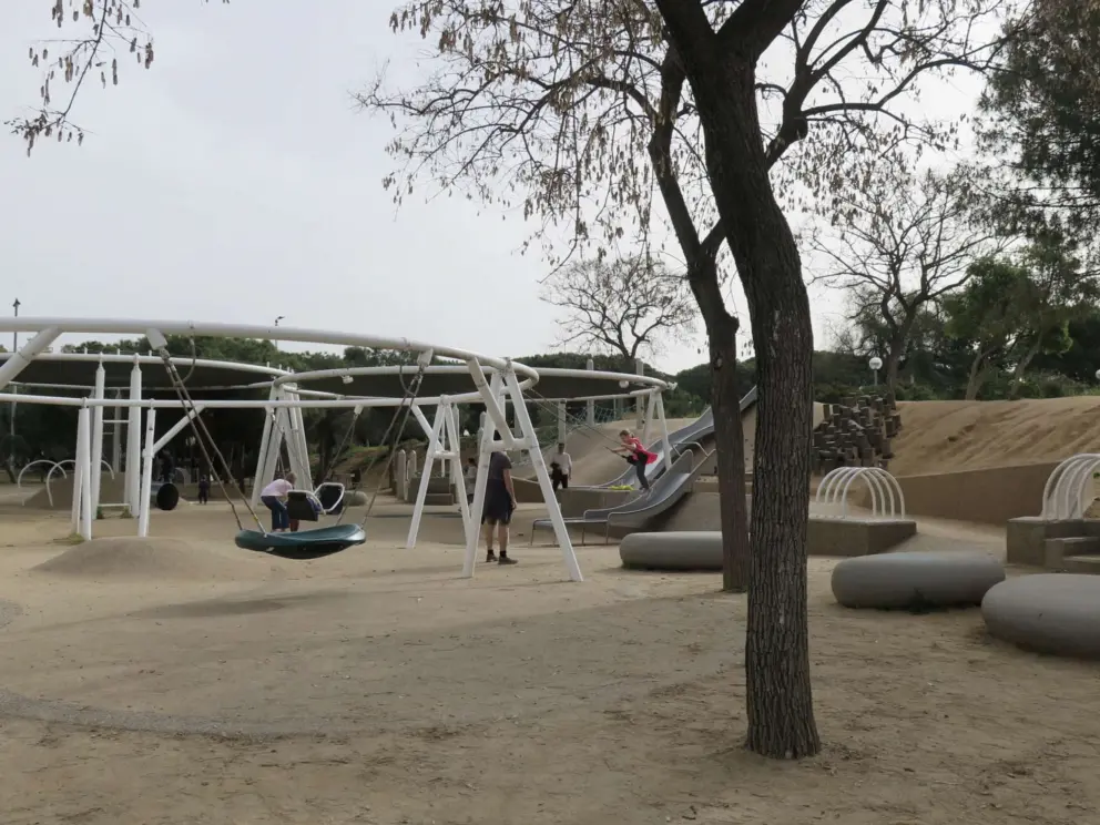Playground built into the hill!