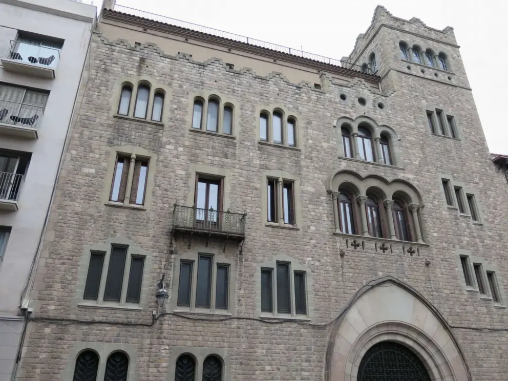 Stone palace, Palau de la Balmesiana, built in Gothic style.