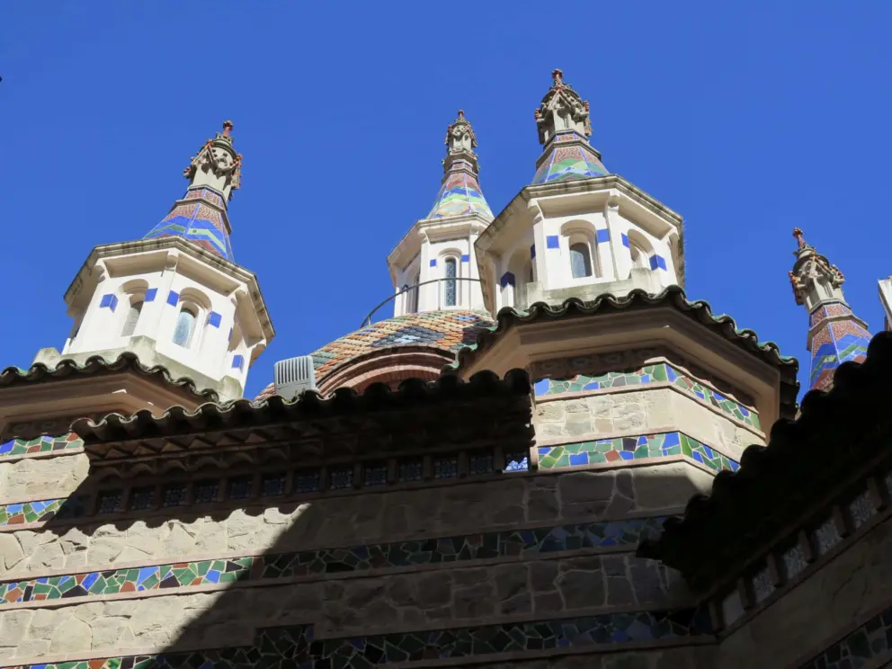 Turrets and blue sky.