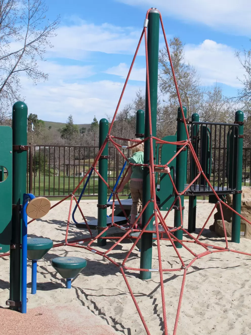 Small space net at the playground.