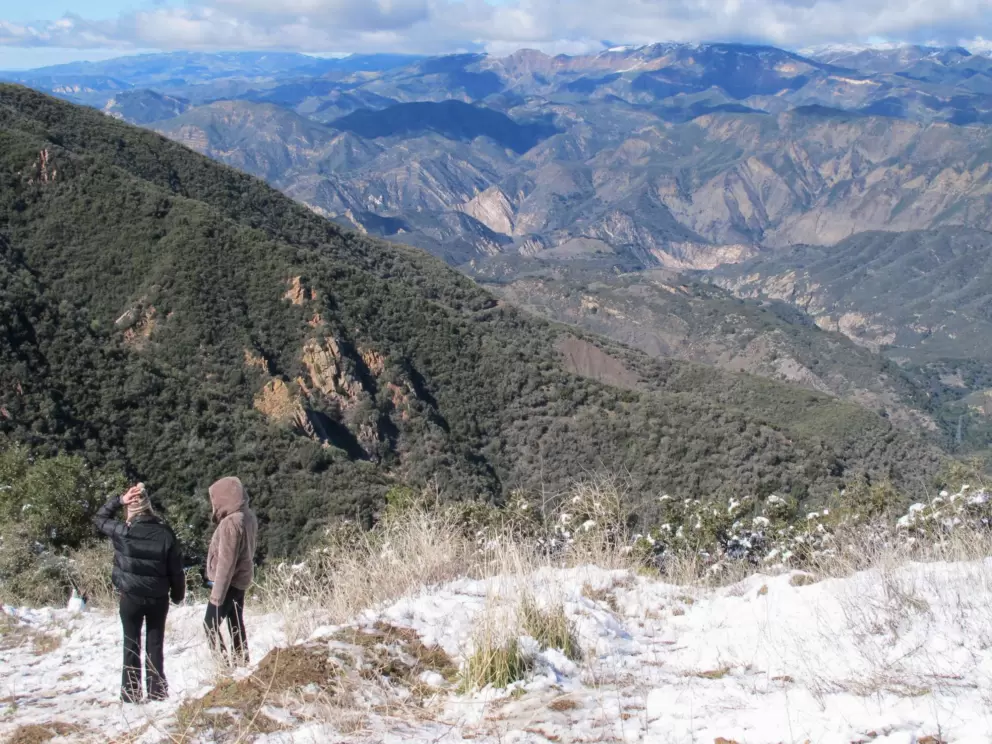Multi-layered mountains.