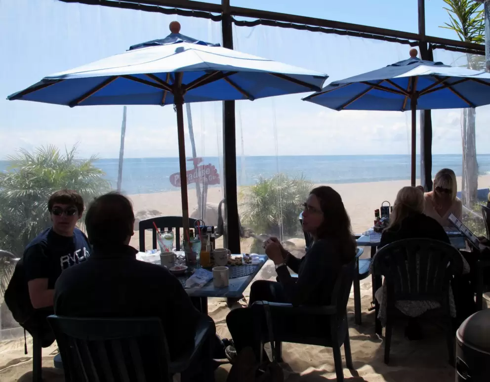 The warm, sheltered dining.