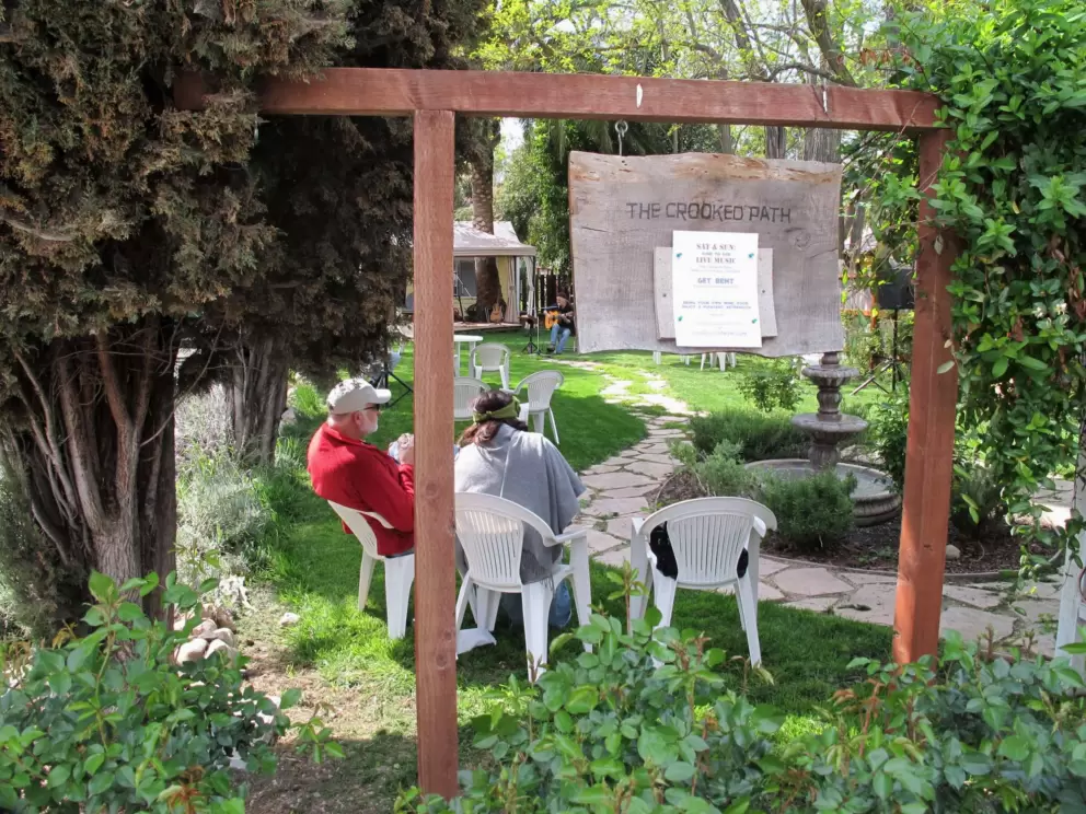 The Crooked Path, a place to relax and listen to live music for free on summer weekend afternoons. 