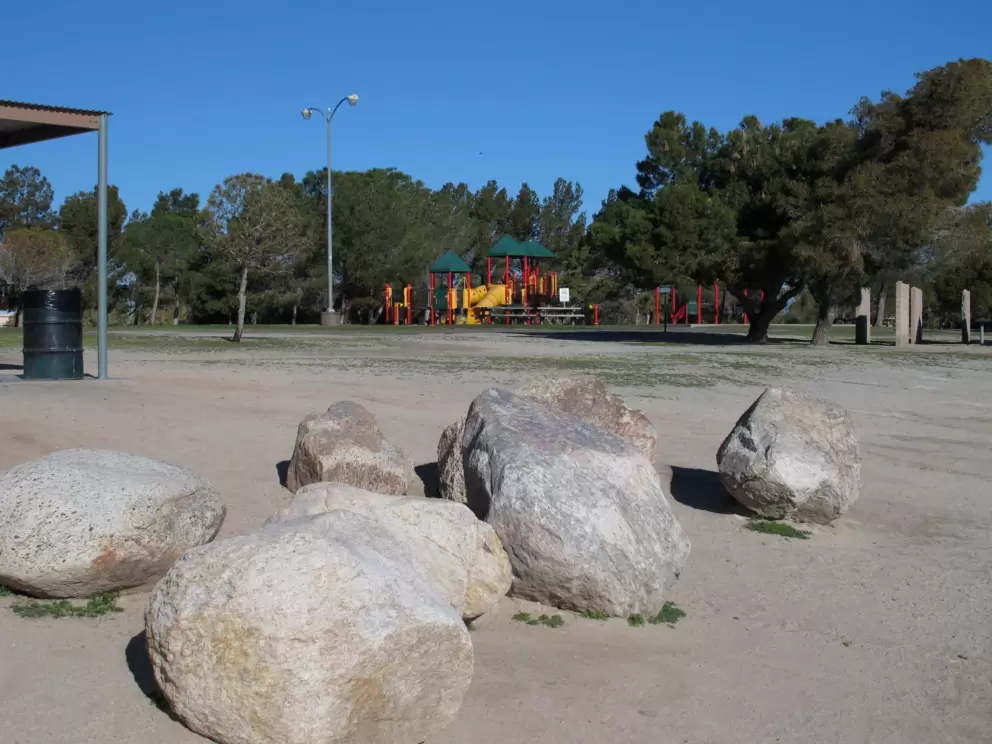 Rocks for kids to jump off.