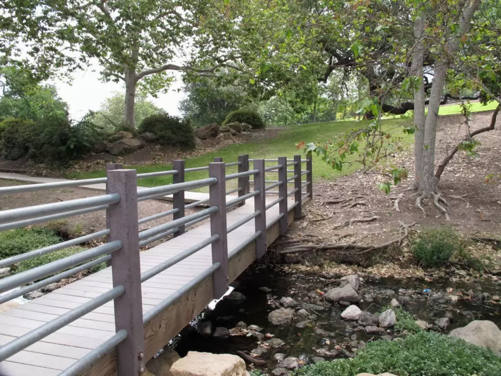 Bridge across the stream.