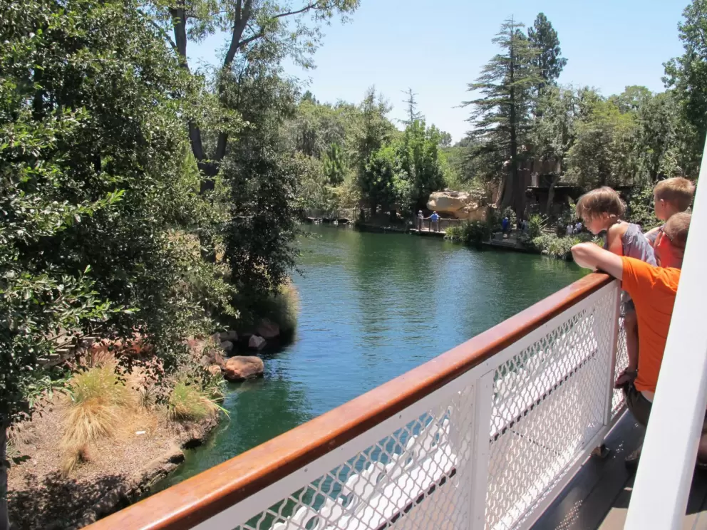At the top floor of the Mark Twain Riverboat.