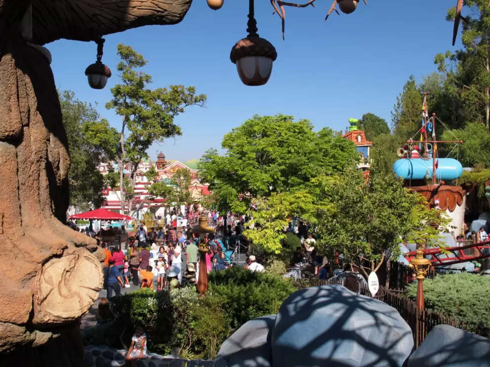 View of Toontown from Chip 'n Dale Treehouse.