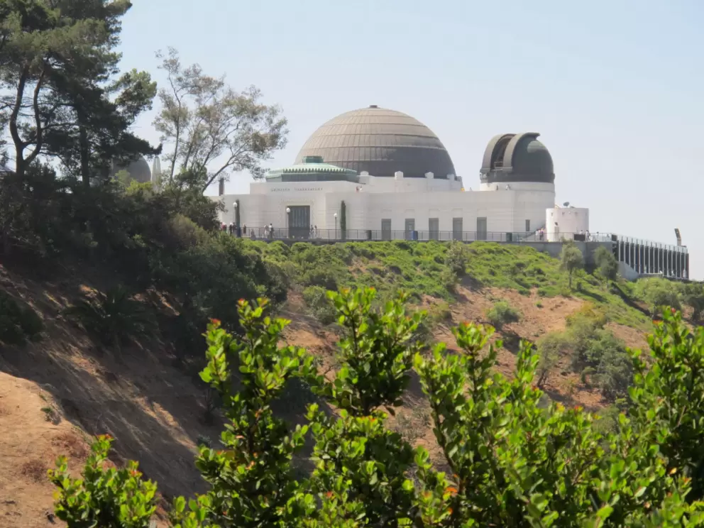 View of Griffith Observatory as you walk up East Observatory Rd.