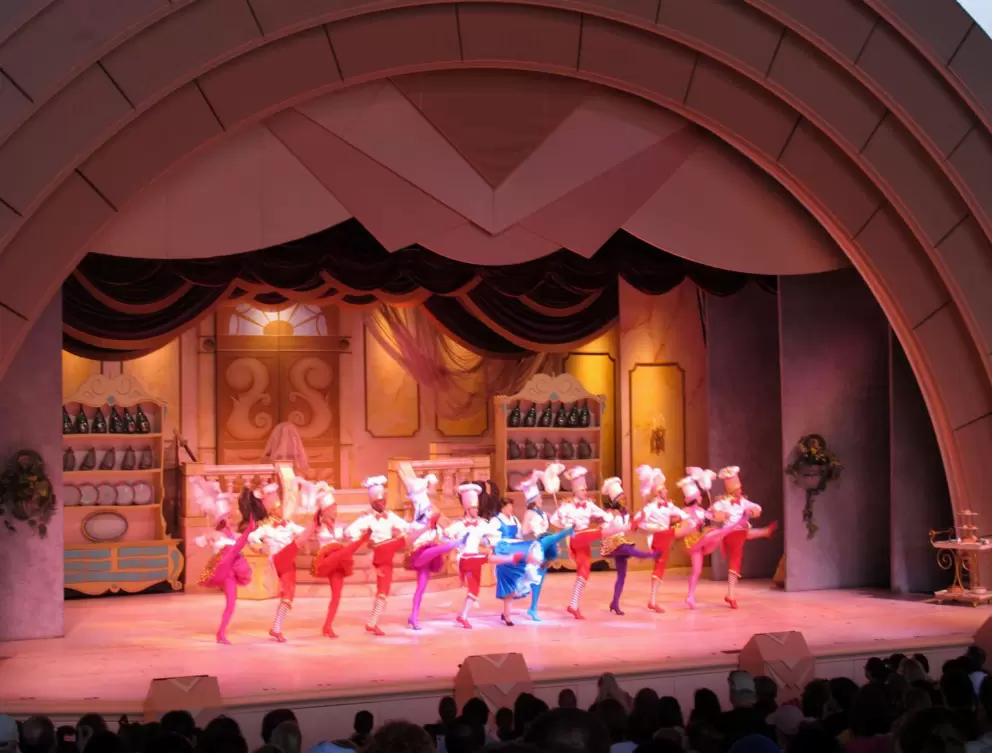 Cabaret-style dancing at the Beauty and the Beast show- so fun!