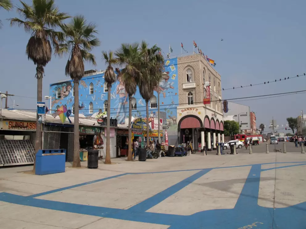 Ocean Front Walk is colorful.