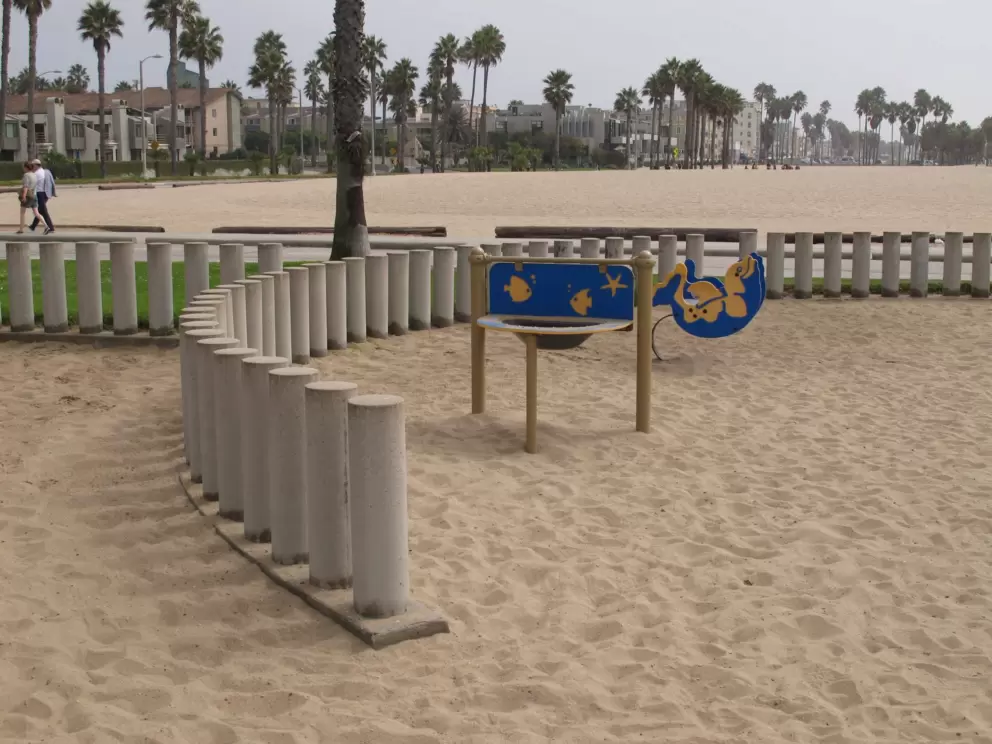 Playground in the sand, near Venice Beach at the bike path.