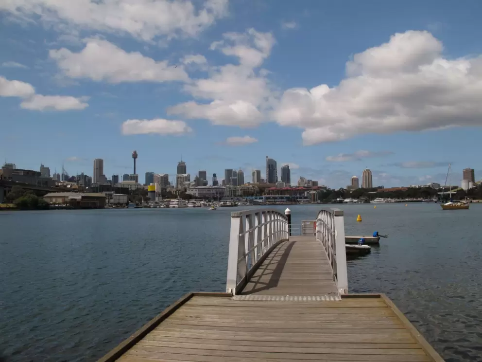 Dock at Blackwattle Bay Park.