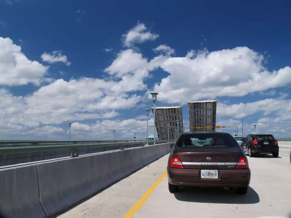 Bridge over the intracoastal waterway on the way to Juno Beach- it's fun to watch them raise it on the half hour!