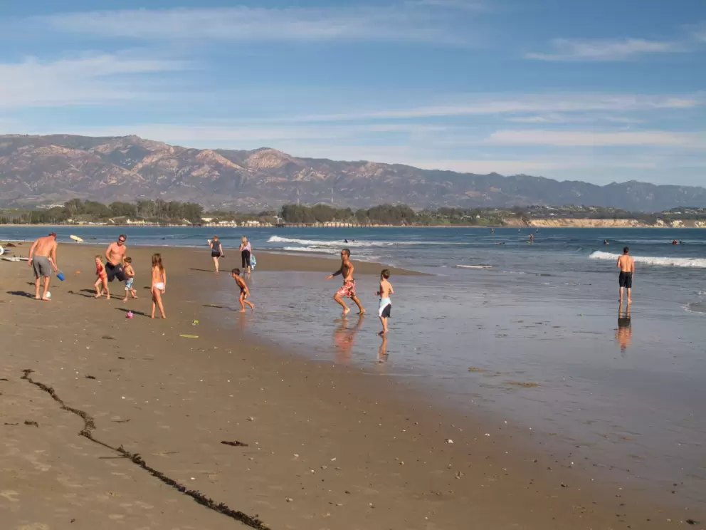 Thanksgiving weekend at Campus Point during unusually warm weather.