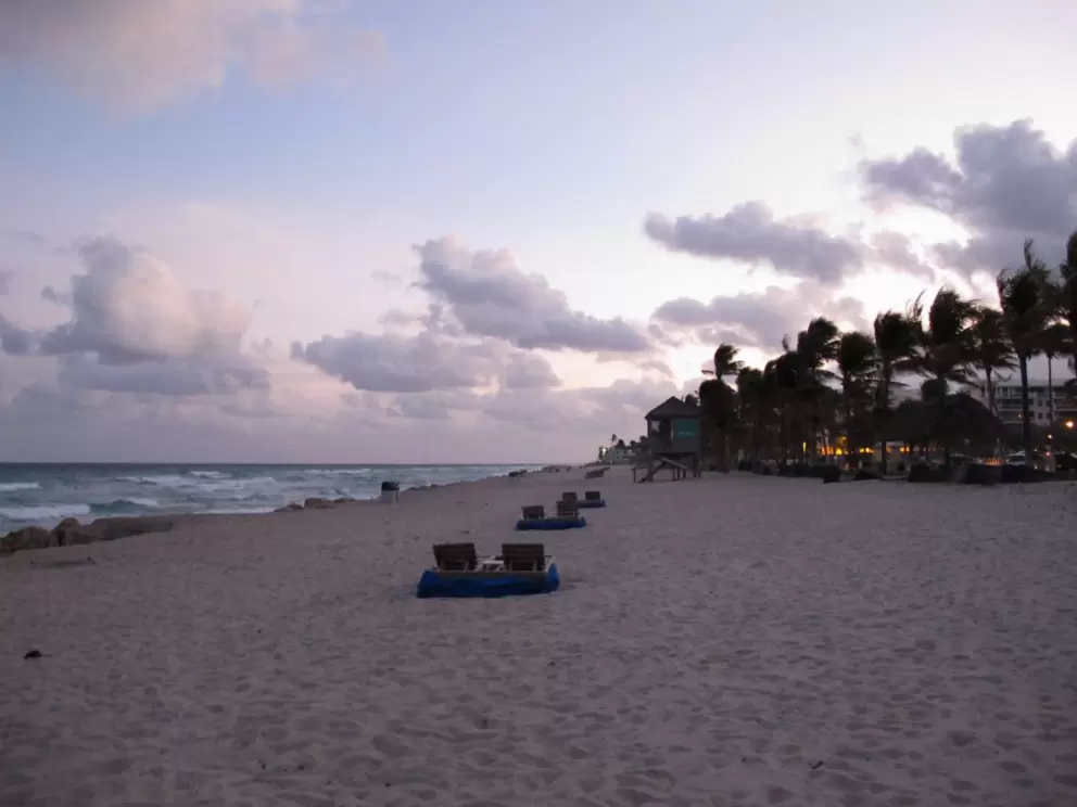 Deerfield Beach on a December evening.