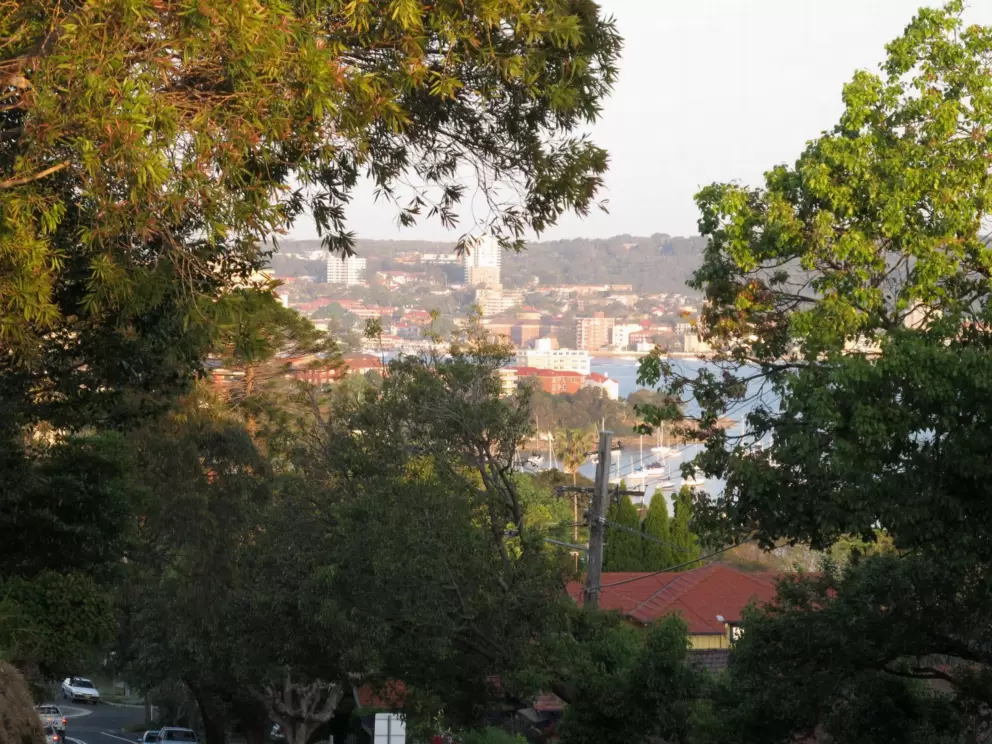 View as you walk down to the park.