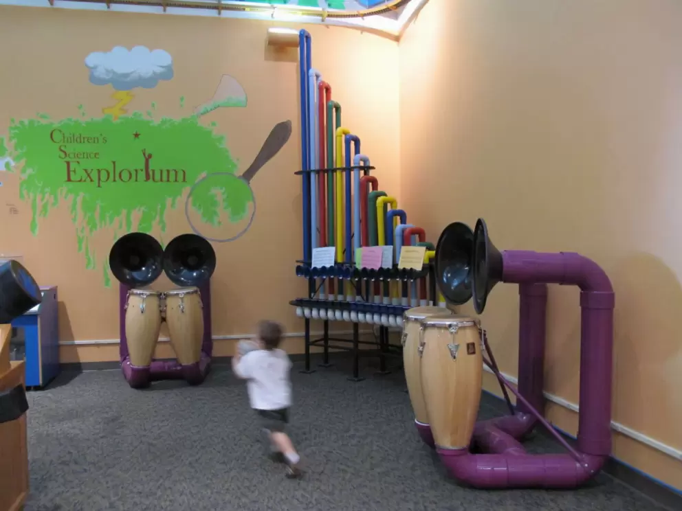 Music area of the Children's Science Explorium, in the park, and free!