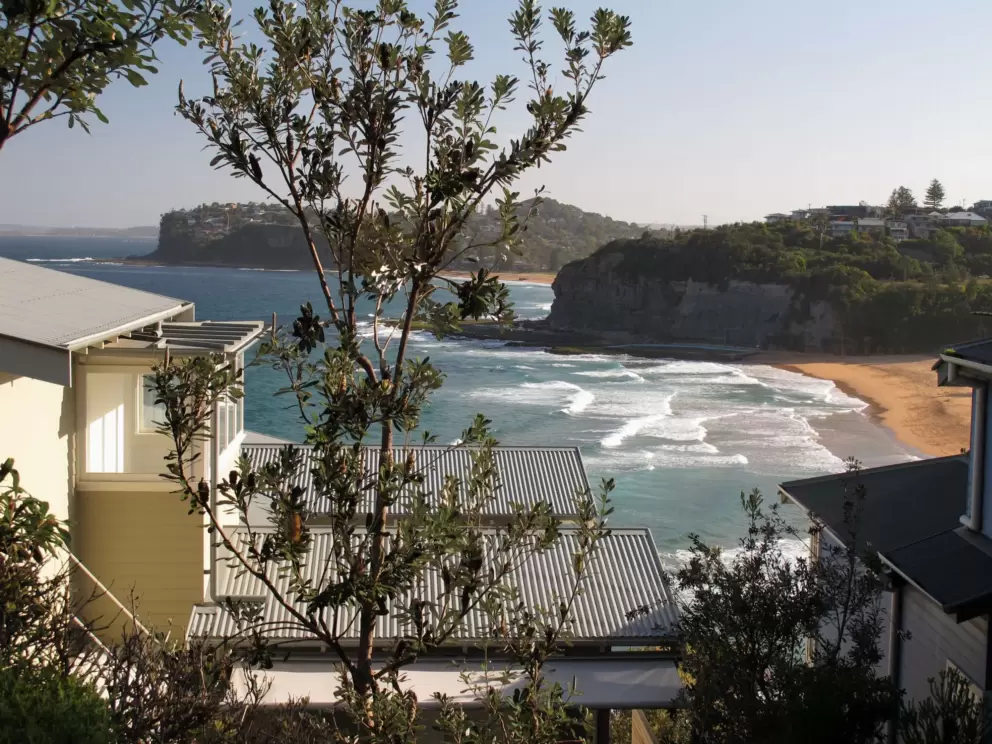High above Bilgola Beach...