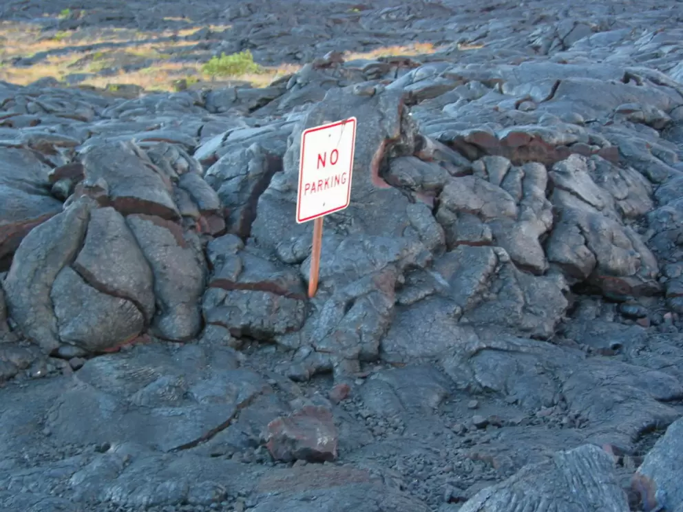 Guess they can't enforce that rule anymore, at the volcano!