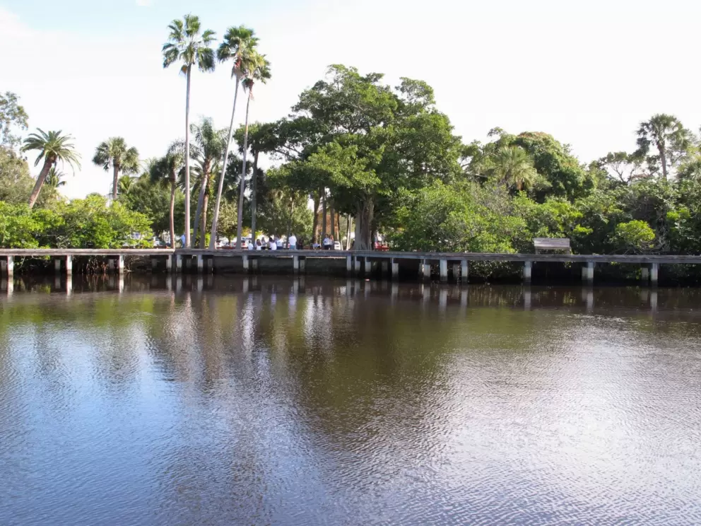 Walkway over water.