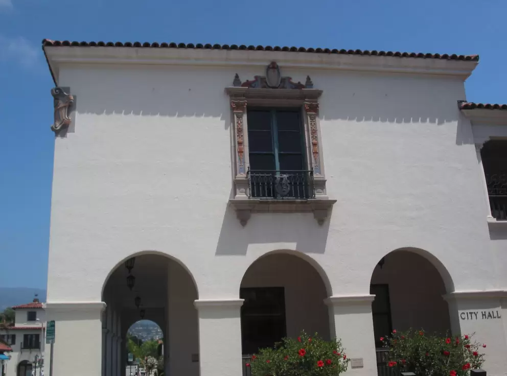 City Hall, across from Casa De La Guerra.