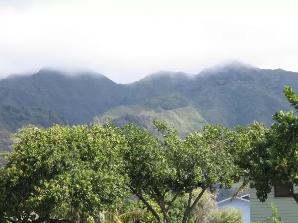 The misty mountains you see from the park.
