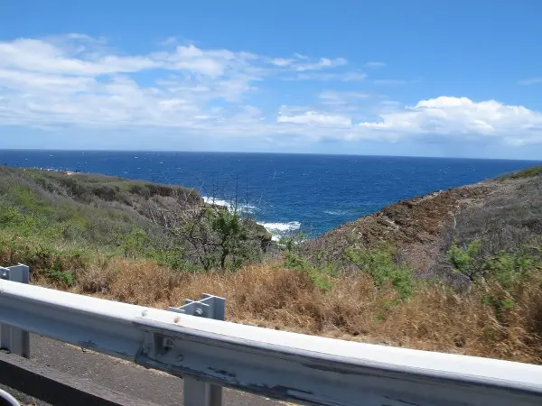 The blue-ink ocean is right beside you.