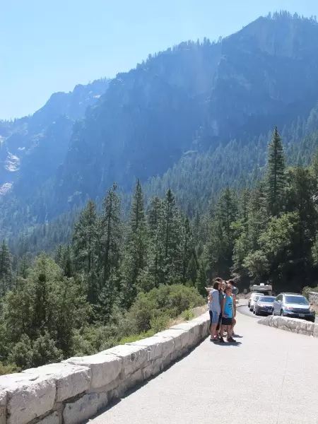 Everything is way way above you in Yosemite! Tunnel View Lookout.
