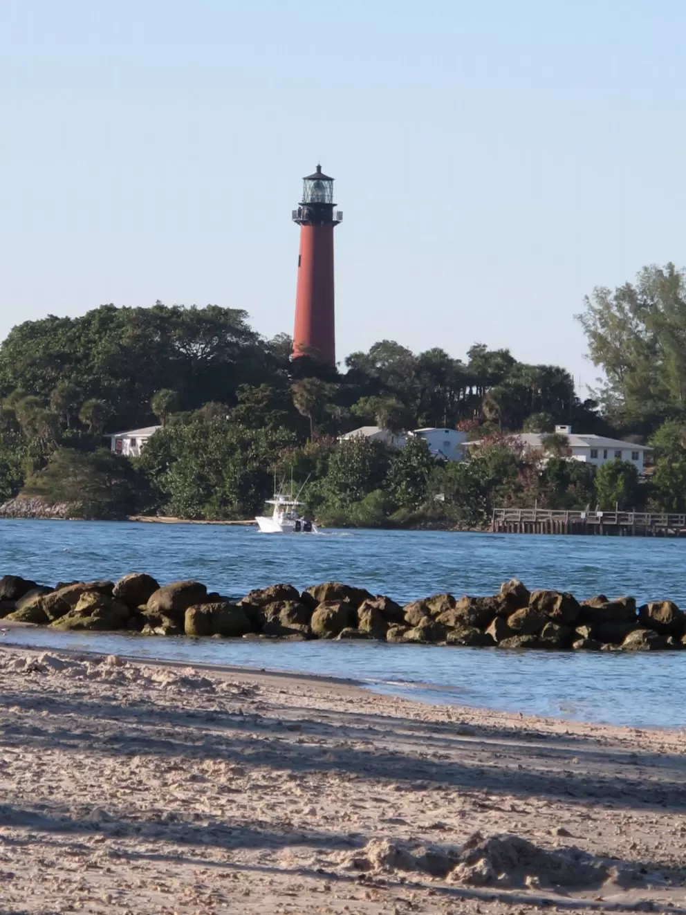 Sweet view of Jupiter lighthouse from the inlet side of the park.