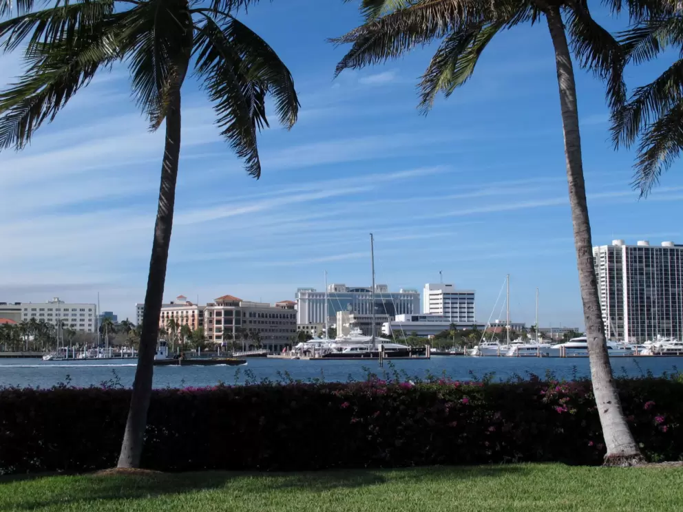 Views across to West Palm Beach.