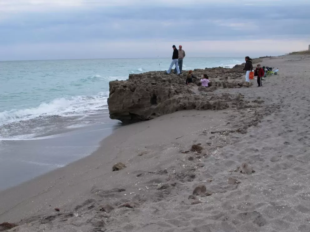 Dads and kids fishing.