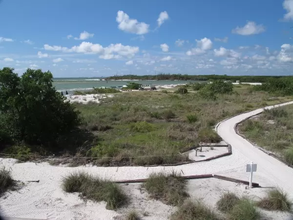 White-sand paths on Big Hickory Island.