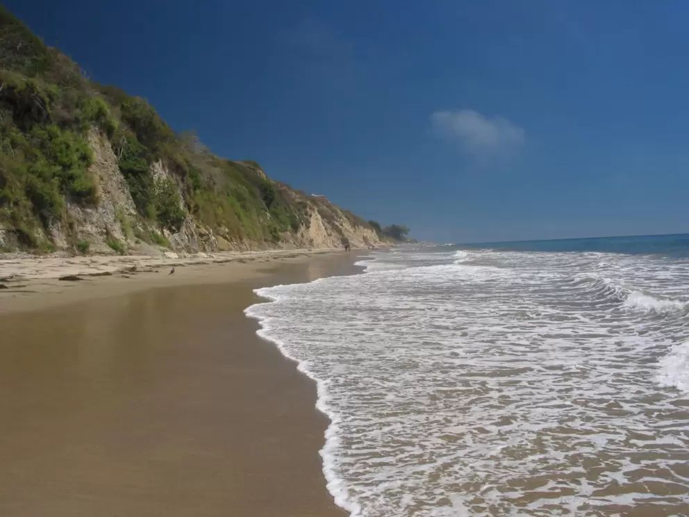 A solitary walk from El Capitan to El Refugio Beach.