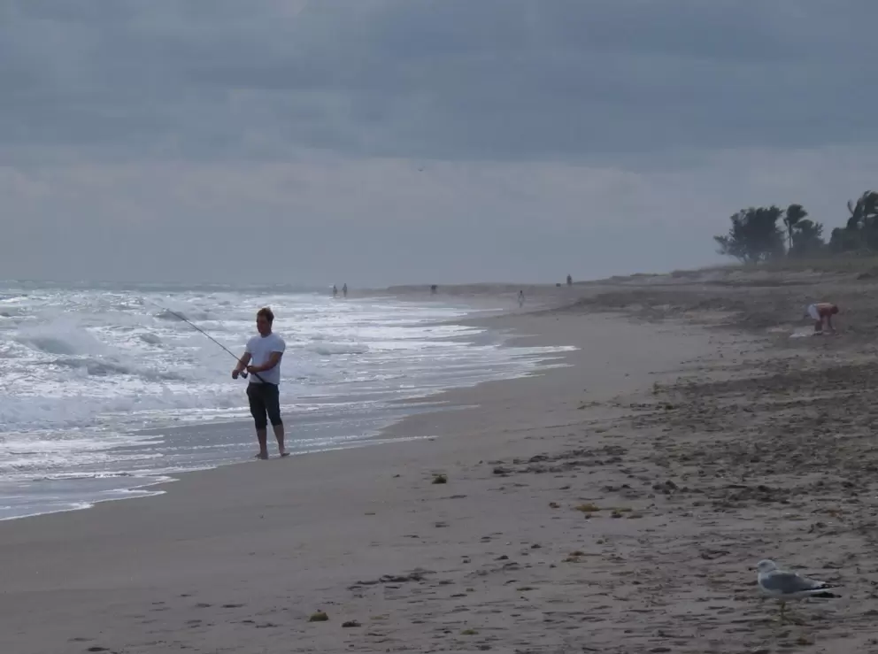 Fisherman on the shore.