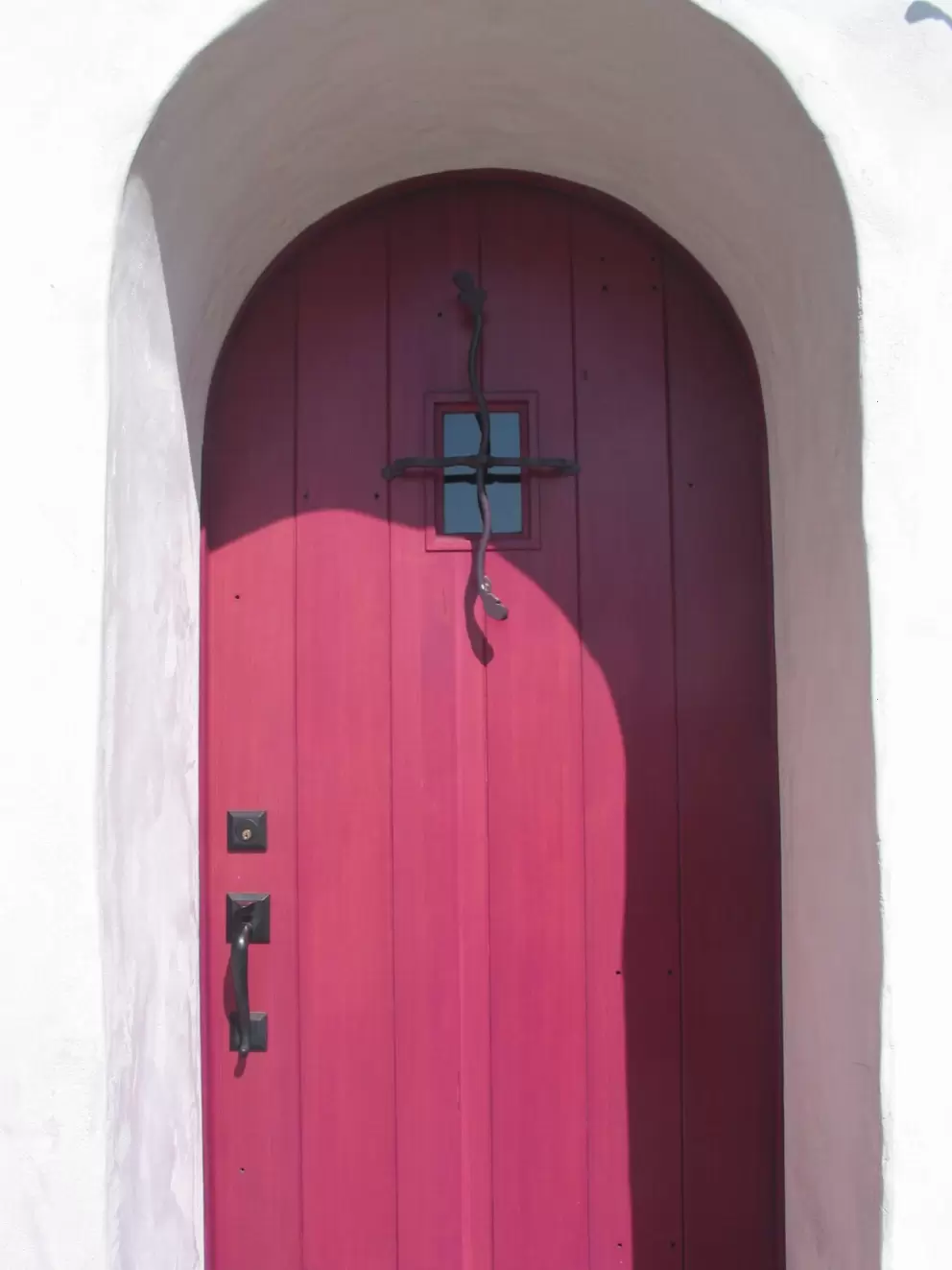 The red door at Cota Street Studios.