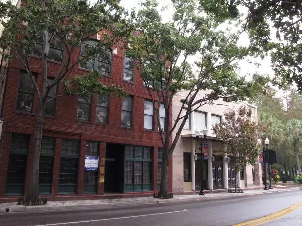 Historical brick storefront in Downtown Orlando.