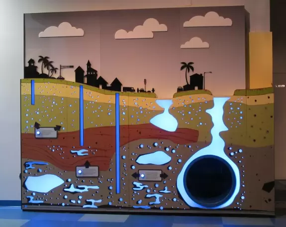 Underground limestone aquifers in Florida are presented here. 