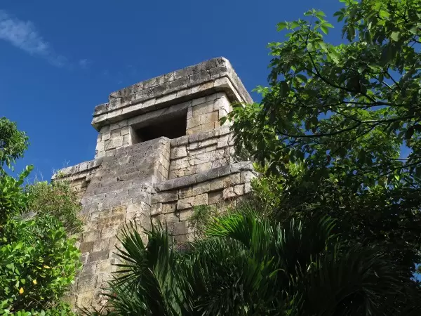 Chichen Itza temple in the Tropics of the Americas exhibit.