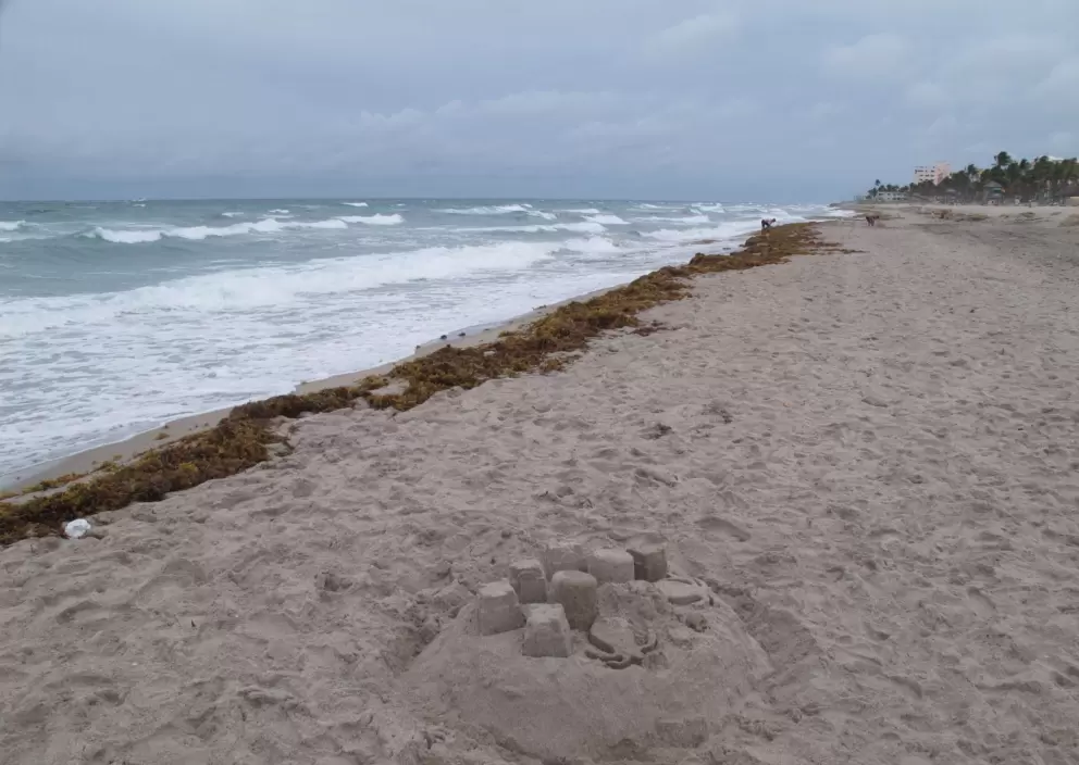 Sandcastle by the shore.