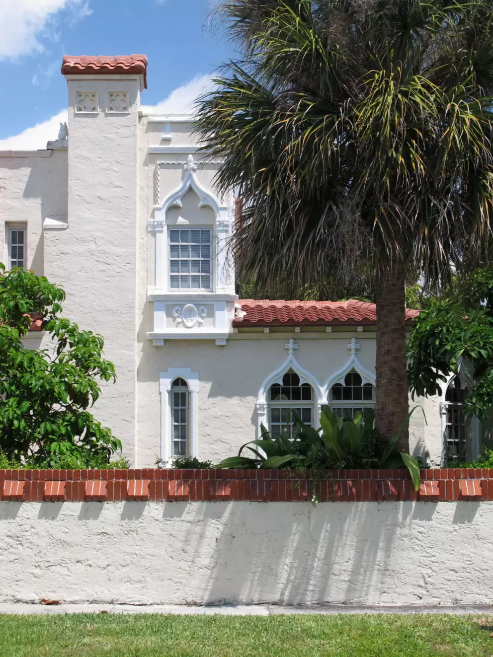 House with gothic details.