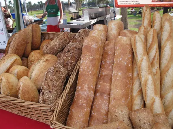 Fresh bread for sale.