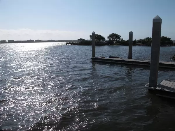 The gazebo that reaches out into the water.