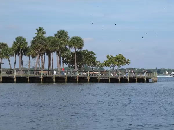 Sandsprit Park, as seen from the water.