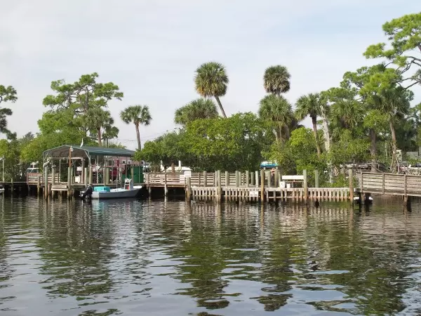 The docks we pass as we head out.