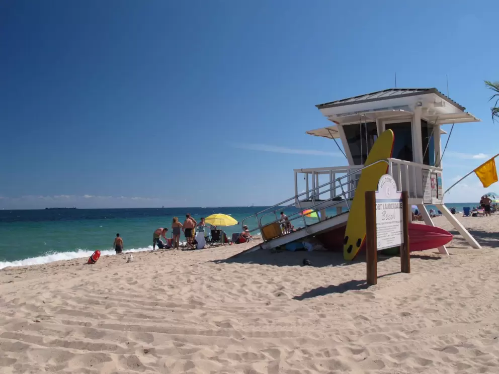 Lifeguard shack.