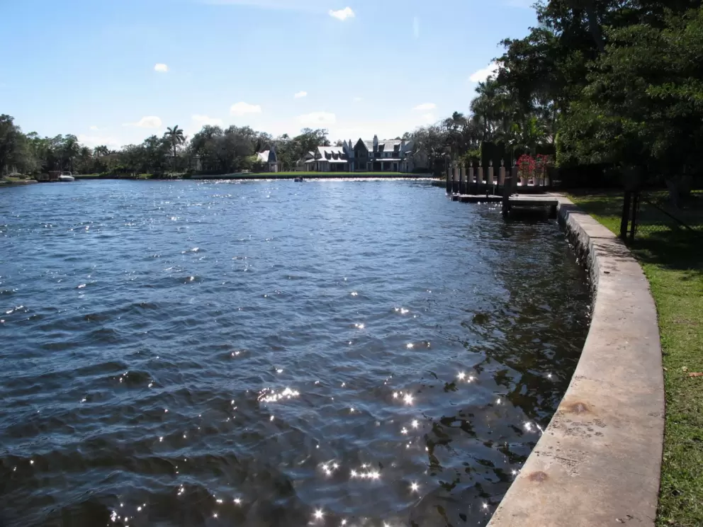 View of sparkling waters.